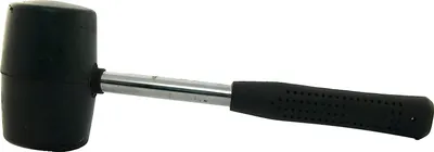 Produktbild von Gummihammer 65mm mit Metallstiel, gummiert, Schwarzer Kopf JB_12617