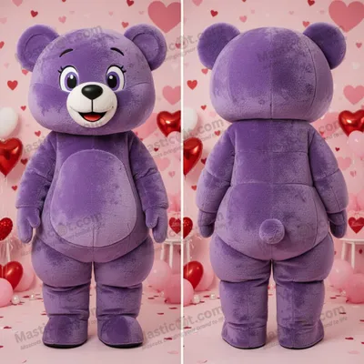 Obrázek produktu pro Fialový MASTICOT plyšový medvídek maskot