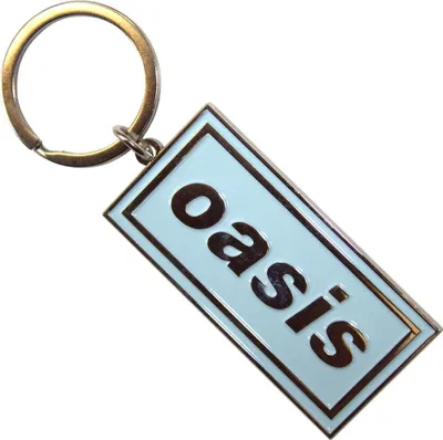 Obrázok produktu pre Oasis - Smaltovaný prívesok na kľúče s logom RO12139 (jedna veľkosť) (nebeská modrá/čierna)
