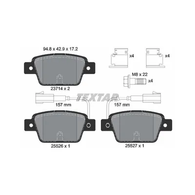 Produktbild von Textar Bremsbeläge hinten für Fiat Bravo Lancia Delta