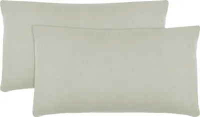 Produktbild von 2er Set Feinjersey Kopfkissenbezüge 100% Baumwolle, 40x80 cm, hellgrau