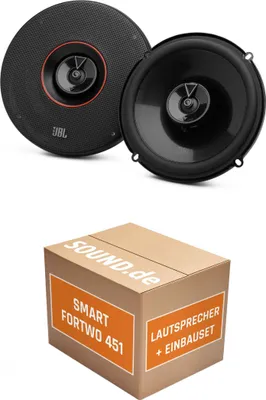 Produktbild von Lautsprecher Boxen Einbaupaket vorne JBL Club3 64 passend für Smart Fortwo 451 | 180W MAX hoher Wirkungsgrad