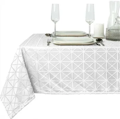 Produktbild von Tischdecke Sierle 140x250cm weiß mit Muster Unique Living by Lemetex WA