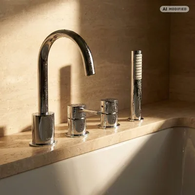 Produktbild von PaulGurkes 4-Loch Wannenrandarmatur Wannenkombination oval