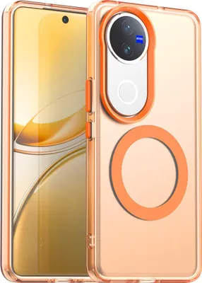 Obrázek produktu pro Magnetické pouzdro pro Vivo V50, tenké matné průsvitné nárazuvzdorné pouzdro Pomerančový