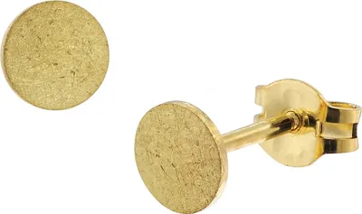 trendor 51029 Damen-Ohrringe 333 / 8K Gold Eismatt Ohrstecker ⌀ 5 mm 1