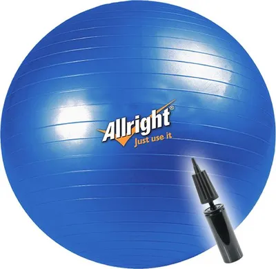 Produktbild von Gymnastikball ALLRIGHT 75cm mit Pumpe aus PVC
