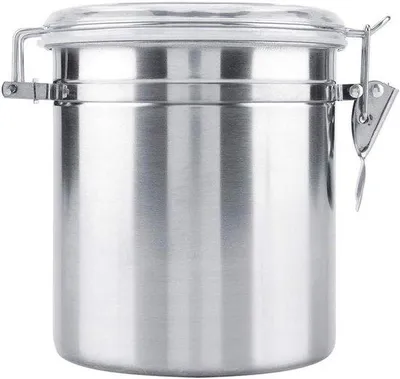 Imagen del producto de Contenedor de acero inoxidable para café con cierre hermético al vacío y gran capacidad (1400 ml) – ideal para almacenar café, azúcar y té