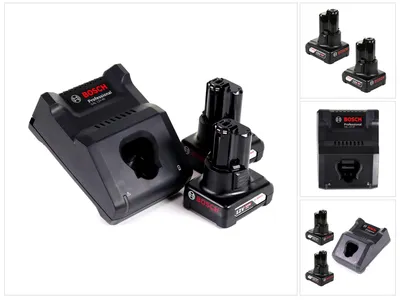 Immagine prodotto di Caricabatterie rapido Bosch GAL 12V-40 Professional (1600A019R3) + 2 batterie da 6,0 Ah (1600A00X7H)