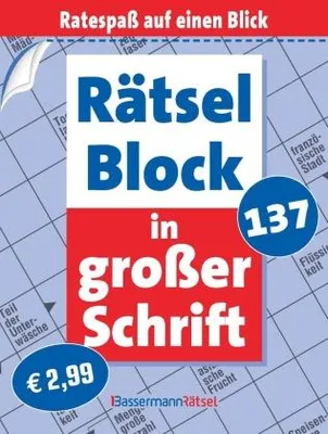 Produktbild von Rätselblock in großer Schrift 137