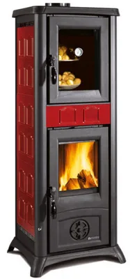 Obrázok produktu pre La Nordica Gemma Forno, Voľne stojaci, Čierna, Burgundsko, Kameň, Palivové drevo, 206 m³, 85,3%