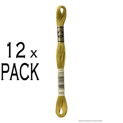 Immagine prodotto di 12x Filo da ricamo DMC Mouline Special 117MC -833, 6 veli, 8m, PU