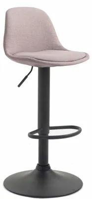 Produktbild von CLP Barhocker Kiel Stoff höhenverstellbar und drehbar | Farbe taupe Gestell Farbe schwarz