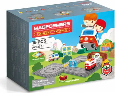 Obrázek produktu pro Magformers, Magnetická stavebnice, autobus, 16 dílků