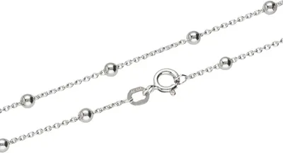 Produktbild von 925er Silber Fußkette Kugel Fußkettchen Länge 27cm Anker Rund Kette 1726