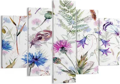 Produktbild von Bild auf Leinwand - Leinwandbild - Blume Wiese Natur - 150x100cm - Wand Bild - Wanddeko - Leinwanddruck - Bilder - Kunstdruck - Wanddekoration - Leinwand bilder - Wandkunst - EA150x100-3838