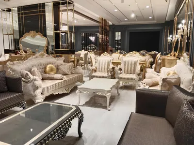 Produktbild von Moderne Wohnzimmer Set Zwei Stilvollen Set 3 Sitzer Sofas Designer Sessel