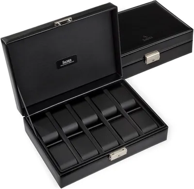 Produktbild von 2018.0104N04 - Uhrenetui für 10 Uhren black exclusive schwarz Leder