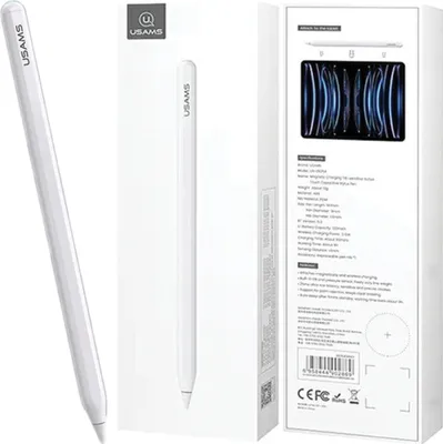 Produktbild von Usams Active Touch Sensitive Pen Magnetischer Eingabestift Weiß/Weiß Zb254Drb01 (Us-Zb254)