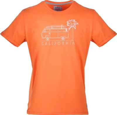 Produktbild von Herren T-Shirt VW Bulli »CALIFORNIA« Spicey Orange Weiß