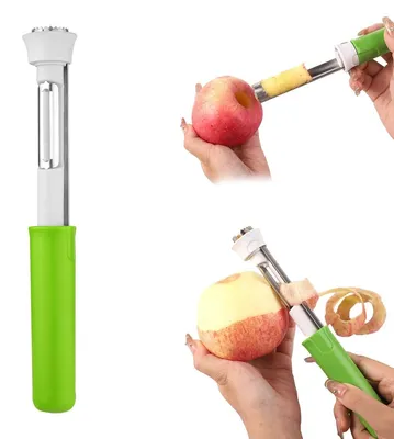Produktbild von Appelboor – 2-in-1 – Edelstahl – Apfelschäler und Kernausdreher – Küchenutensil für Obst