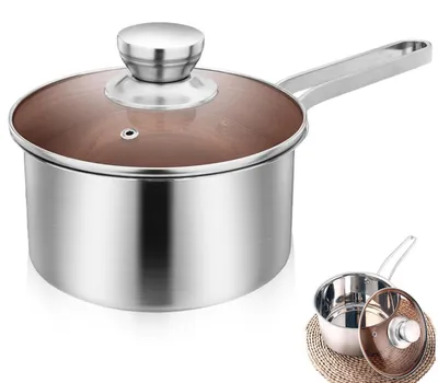 Produktbild von Mini Stielkasserolle 16cm mit Glasdeckel, Edelstahl, Induktion