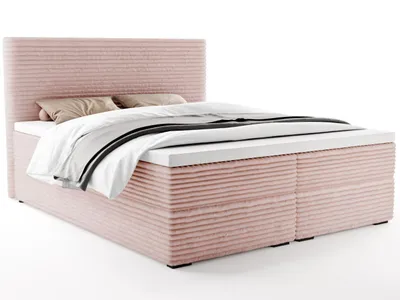 Produktbild von FurniDe24 Boxspringbett Vito 160x200 - Bett mit Matratze und Topper – Kontinentalbett mit Bettkasten und Matratze – Doppelbett Rosa (Vito 91)