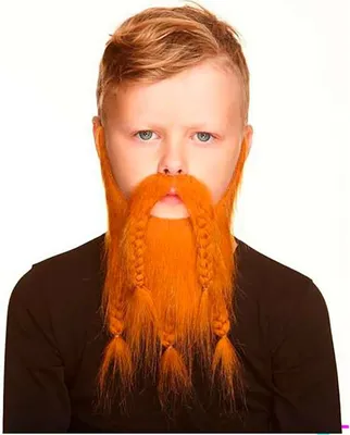 Obrázok produktu pre Detské fúziky a brada Mom, oranžové Oranžové, univerzálna veľkosť