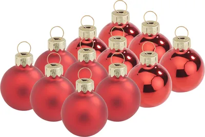 Produktbild von VBS  Weihnachtskugeln "Mini" aus Kunststoff, Ø 3 cm Rot
