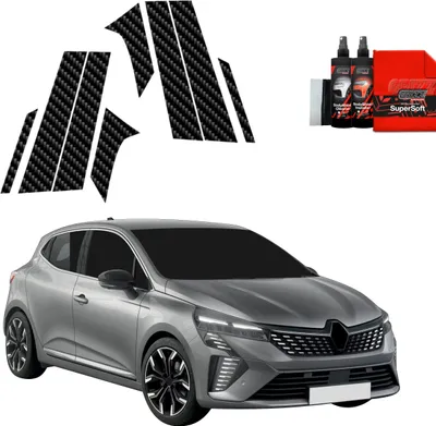 Produktbild von 8in1 Kohlenstoff Schutzfolie Grizz Protector für C-Säule - Renault Clio (2020-2024)