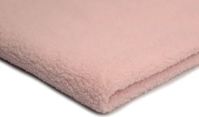 Obrázek produktu pro Minky lamb boucle, sherpa, Umělá kožešina, CURL fleece, světle růžová, 50 x 160 cm