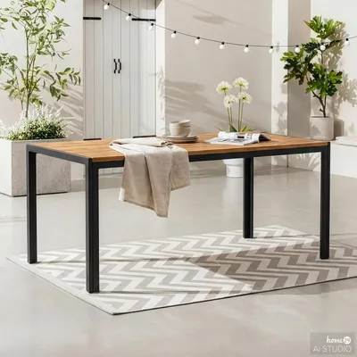 Produktbild von home24 Gartentisch - Akazie Massiv / Aluminium