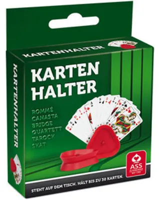 Produktbild von Kartenhalter aus Kunststoff für Kartenspiele in Faltschachtel