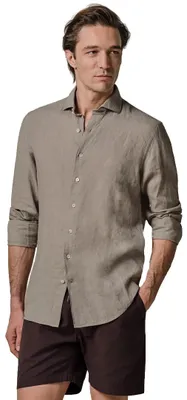 Produktbild von Beiges Hemd Profuomo Regular Fit Leinen