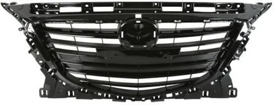 Produktbild von BLIC 6502-07-3478991P Kühlergrill Frontgrill für MAZDA 3 Schrägheck (BM, BN) Schwarz Glänzend