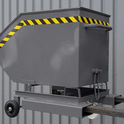 Produktbild von STIER Kastenwagen mit Rollen + Einfahrtaschen 300kg 500l anthrazitgrau