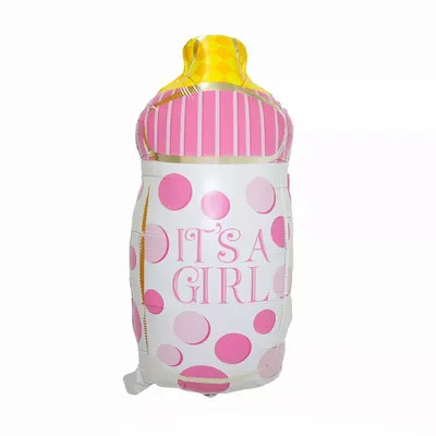 Image de Folienballon Baby Girl, Flasche it's a girl, ca. 40 x 78 cm