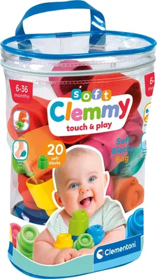 Image de Clementoni Baby Soft Clemmy Blocks avec sac de rangement - 20 pcs.