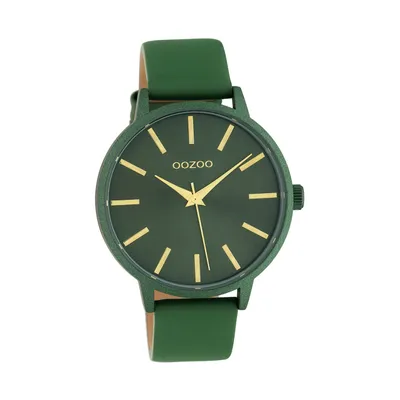 Produktbild von Oozoo Damen Armbanduhr grün Analog C10616 Timepieces Lederarmband D2UOC10616