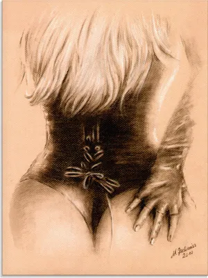Produktbild von ARTland Glasbild Frau in sexy Dessous Größe: 60x80 cm