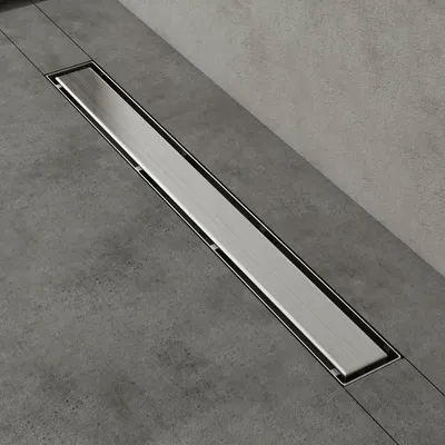 Produktbild von Mai & Mai Duschrinne 70cm Bodenablauf aus Edelstahl | Komplettset Ablaufrinne für Badezimmer | Befliesbar Wasserabfluss 35L/min | Haarsieb Chrom KE110