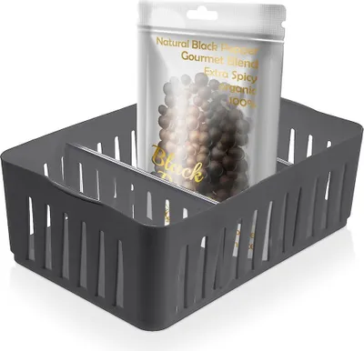 Zdjęcie produktu dla Pojemnik organizer na przyprawy szary 24,5x16x8 cm