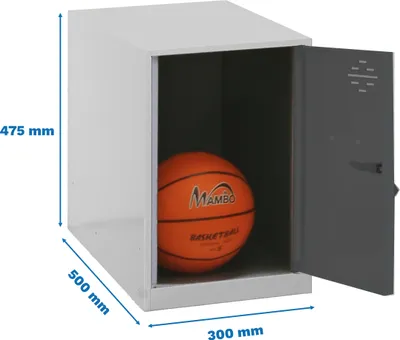 Produktbild von Simonrack Spind SIMONLOCKER DISM anthrazit, grau 8425437108532, 1 Schließfach 30,0 x 50,0 x 47,5 cm