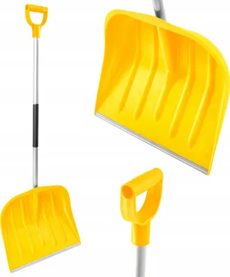 Zdjęcie produktu dla Łopata Szufla Do Śniegu 135 cm Aluminiowy Prosty Trzonek Aluminium ŻÓŁTA