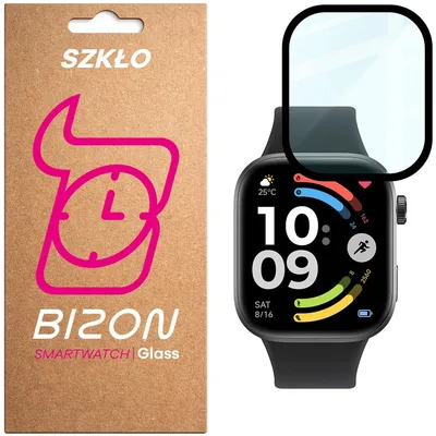 Produktbild von Hybrides Glas für Xiaomi Redmi Watch 6, Bizon Watch Glass Edge Hybrid, Schwarz