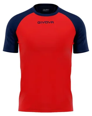 Immagine prodotto di Givova - T-shirt "Capo" da uomo PP10740 (M) (rosso/blu navy scuro)