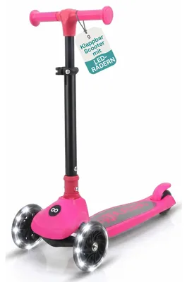 Immagine prodotto di SereneLife Scooter, monopattino per bambini dai 3 anni, monopattino pieghevole come triciclo Kickboard regolabile in altezza con ruote LED per ragazzi e ragazze