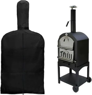 Produktbild von Pizzaovenabdeckung, Wasserfest und langlebig, ideal für den Garten, Stoff 420D, Wasserfest, groß (68 x 63 x 160 cm)