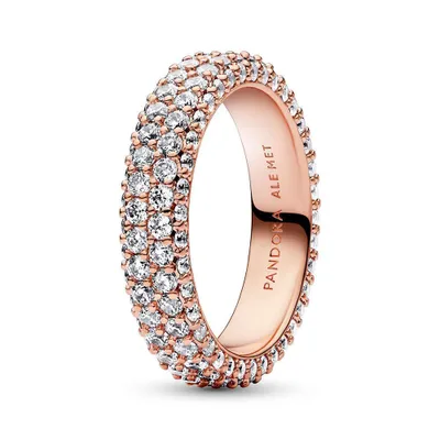 Produktbild von PANDORA Damenring Timeless Pavé, rosévergoldet