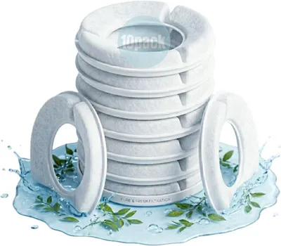Imagen del producto de Filtro de repuesto para bebedero de perro, 10 unidades, de acero inoxidable, para un agua potable limpia